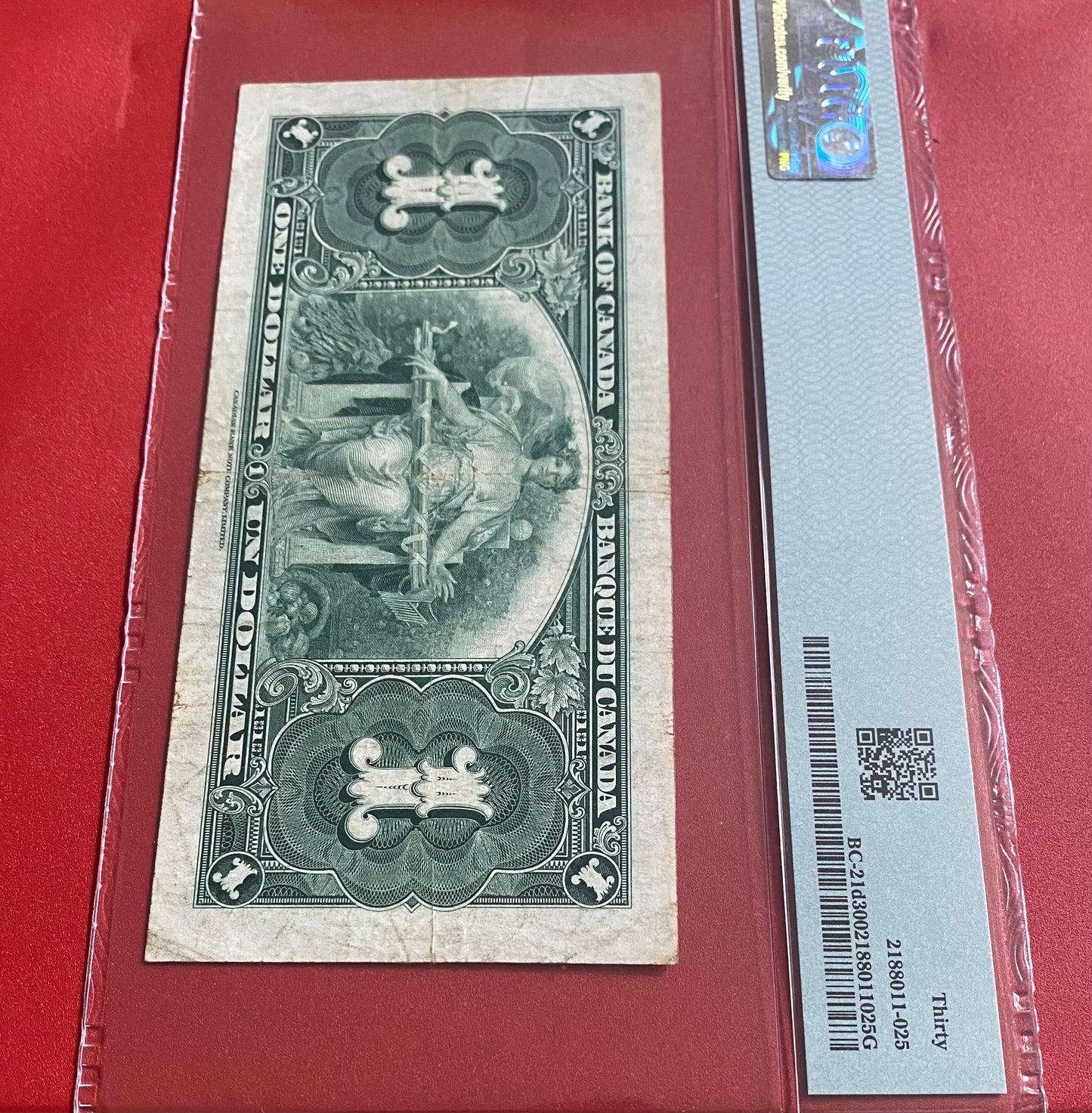 1937 CANADA $1 "TWO DIGIT RADAR + REPEATER" NOTE #9994999: PMG GRADED VF-30