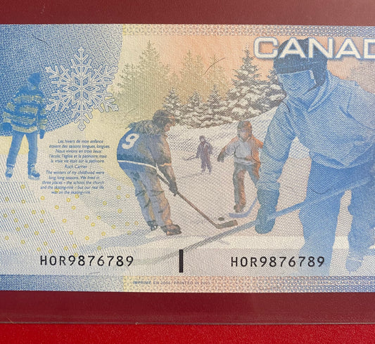 2002 CANADA $5 “DESCENDING/ASCENDING LADDER” NOTE PMG GRADED SUPERB GEM UNC-67 #9876789