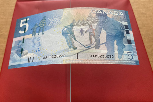 0-2-2-0-2-2-0 CANADA 2006 $5 TWO DIGIT RADAR NOTE: LIGHTLY CIRCULATED