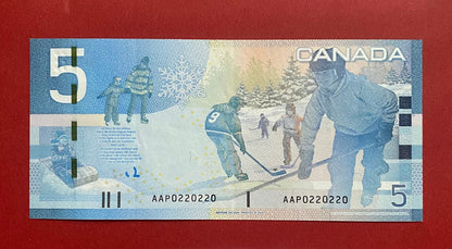 0-2-2-0-2-2-0 CANADA 2006 $5 TWO DIGIT RADAR NOTE: LIGHTLY CIRCULATED
