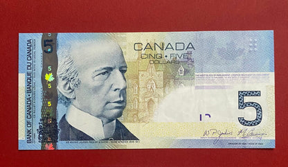 0-2-2-0-2-2-0 CANADA 2006 $5 TWO DIGIT RADAR NOTE: LIGHTLY CIRCULATED