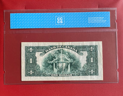 1935 CANADA $1 SCARCE "THREE DIGIT RADAR" NOTE #2990992: CCCS GRADED VF-25