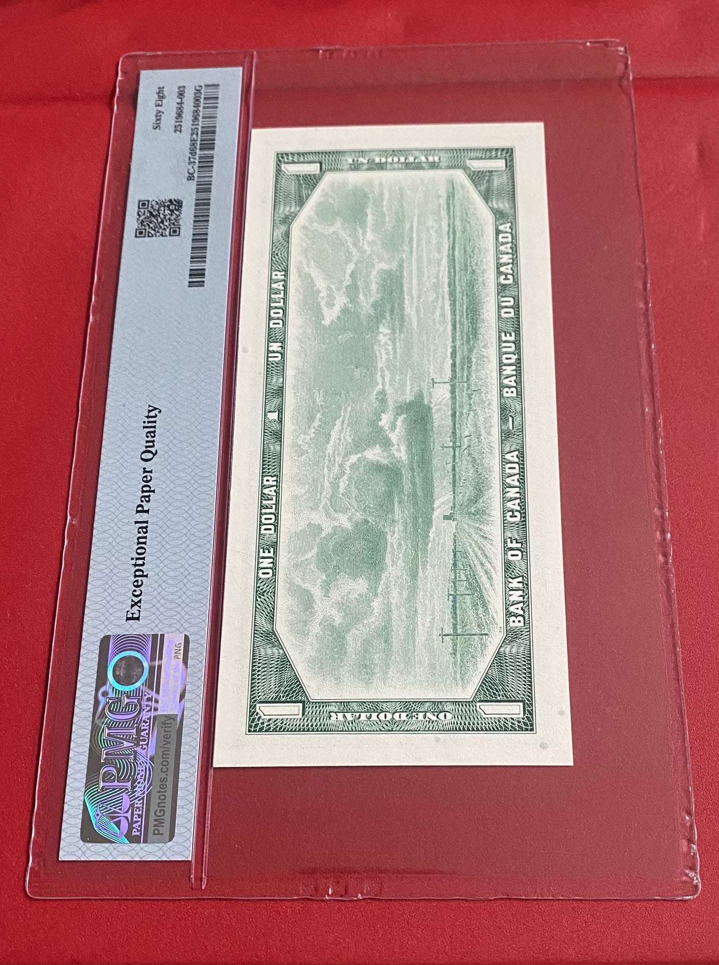 1954 CANADA $1 NOTE PMG GRADED SUPERB GEM UNC-68 “TOP POP” #9862752