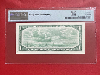 1954 CANADA $1 NOTE PMG GRADED SUPERB GEM UNC-68 “TOP POP” #9862752