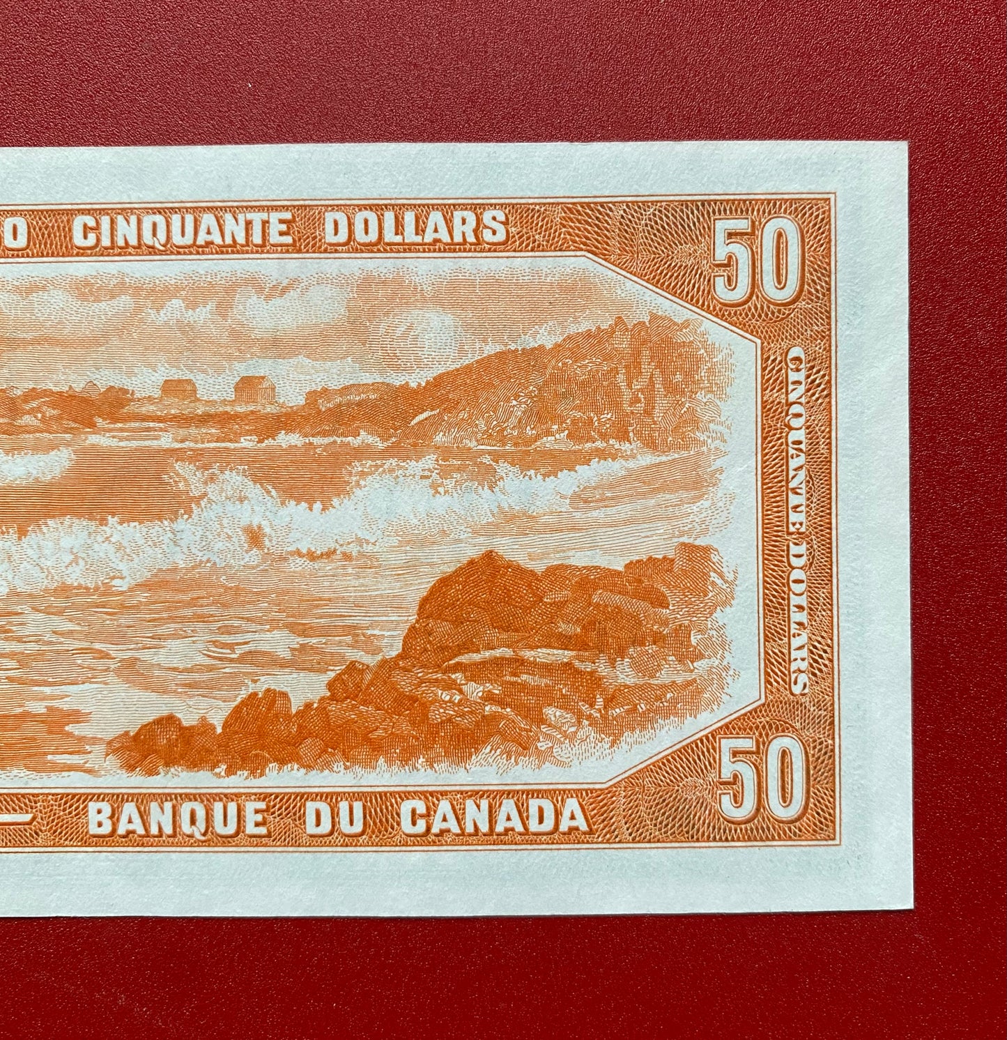 1954 BANK OF CANADA $50 DEVILS FACE NOTE: UNGRADED AU+