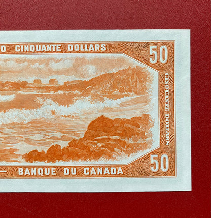 1954 BANK OF CANADA $50 DEVILS FACE NOTE: UNGRADED AU+