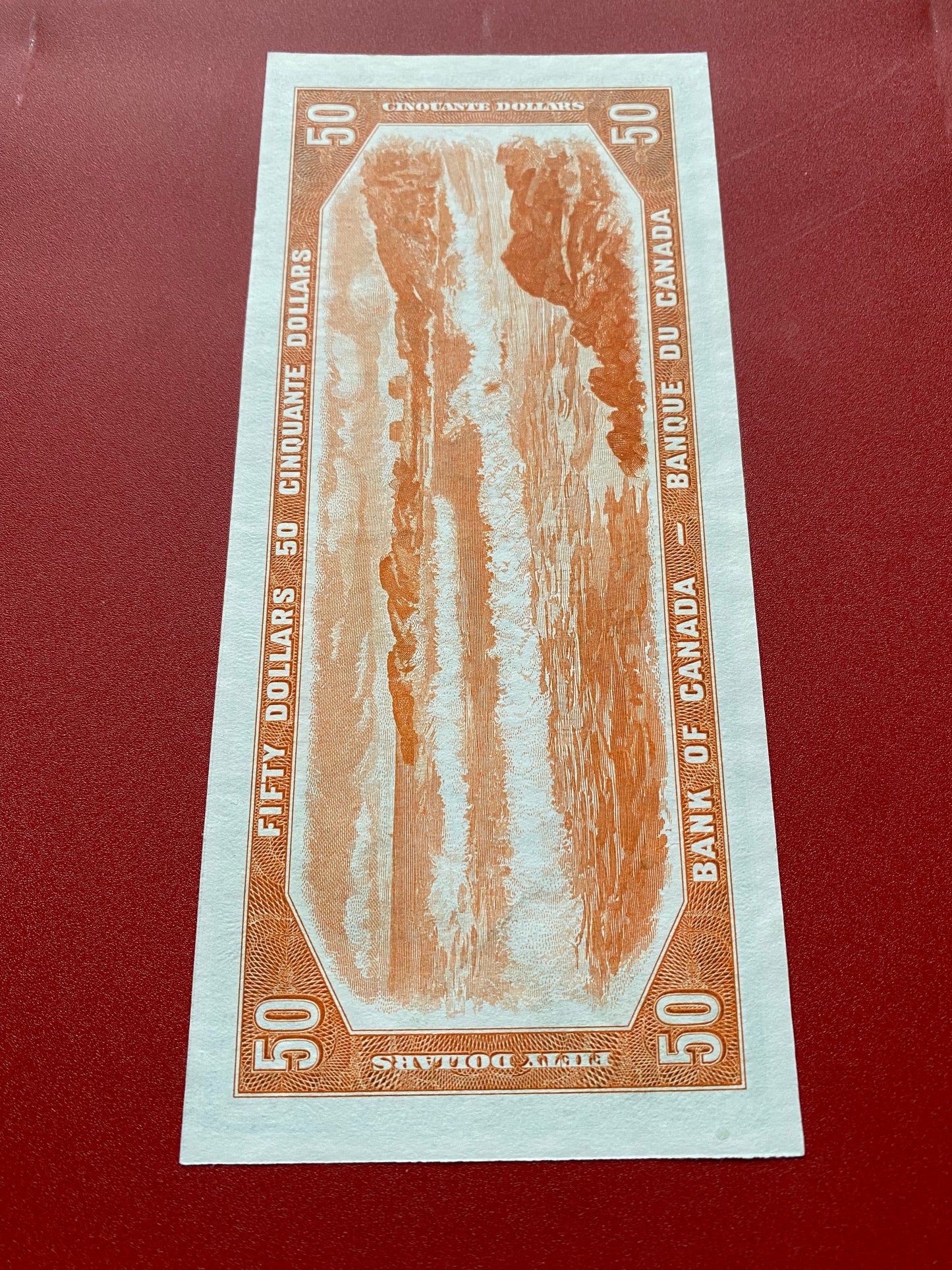 1954 BANK OF CANADA $50 DEVILS FACE NOTE: UNGRADED AU+