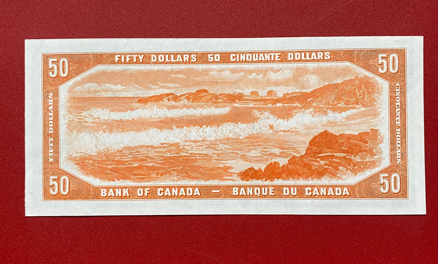 1954 BANK OF CANADA $50 DEVILS FACE NOTE: UNGRADED AU+