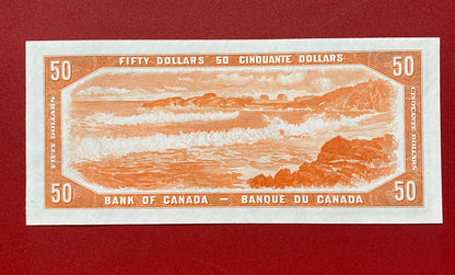 1954 BANK OF CANADA $50 DEVILS FACE NOTE: UNGRADED AU+