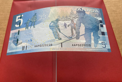 0-2-2-0-2-2-0 CANADA 2006 $5 TWO DIGIT RADAR NOTE: LIGHTLY CIRCULATED